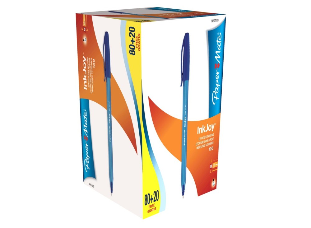 100 Inkjoy, Confezione Risparmio di Penne, Disponibili in più Colori