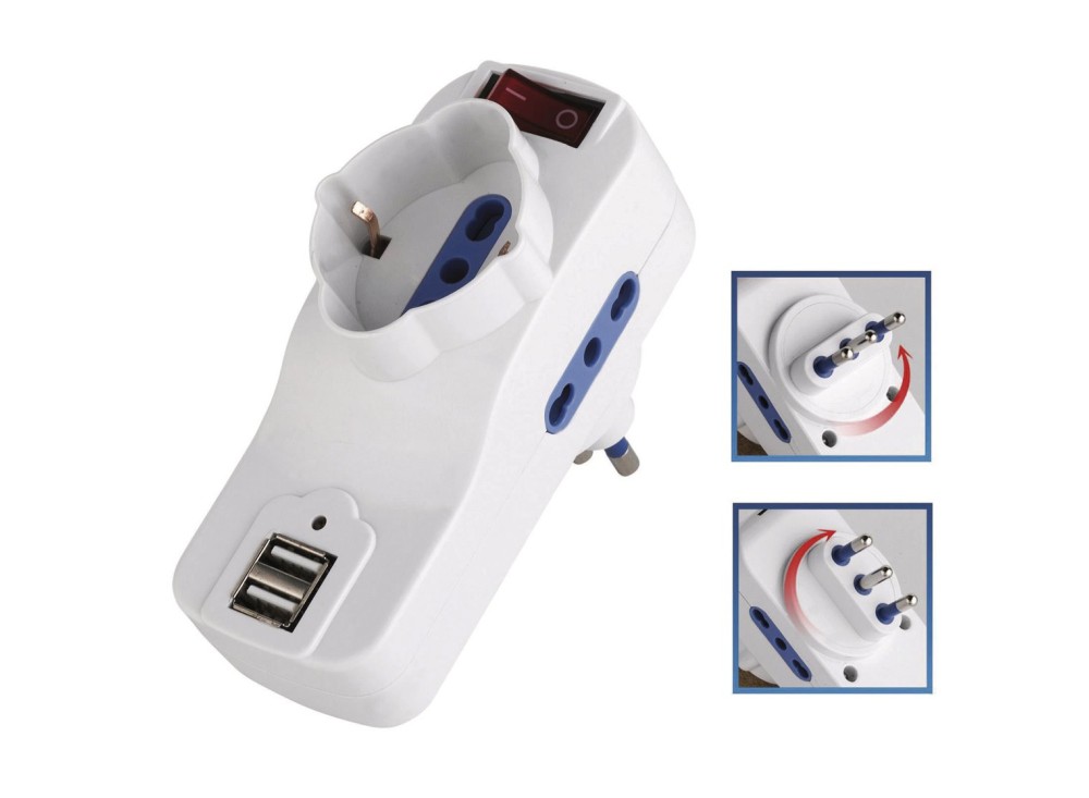 Adattatore Triplo con 2 USB EX50000453