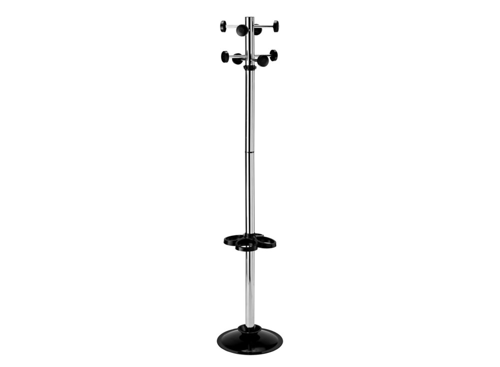 Appendiabiti Plus, in Acciaio, 8 Supporti, 178 Cm