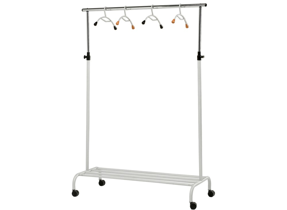 Appendiabiti su Ruote Regolabile in Altezza, 100x51x160 Cm