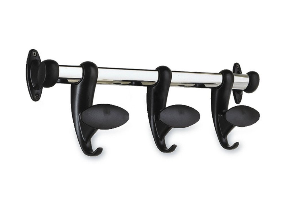 Appendiabiti UK, in Acciaio, 3 Supporti, 52x17 Cm, Vari Colori