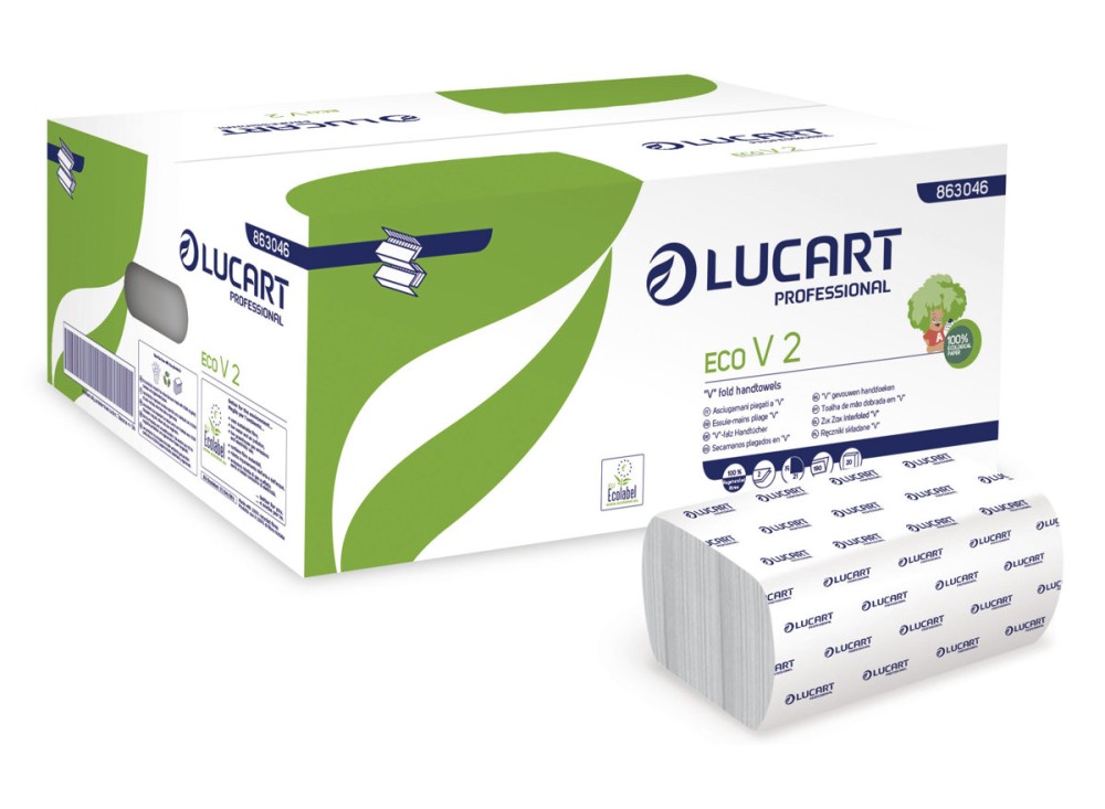 Asciugamani Piegati a "V", 100% di Carta Riciclata