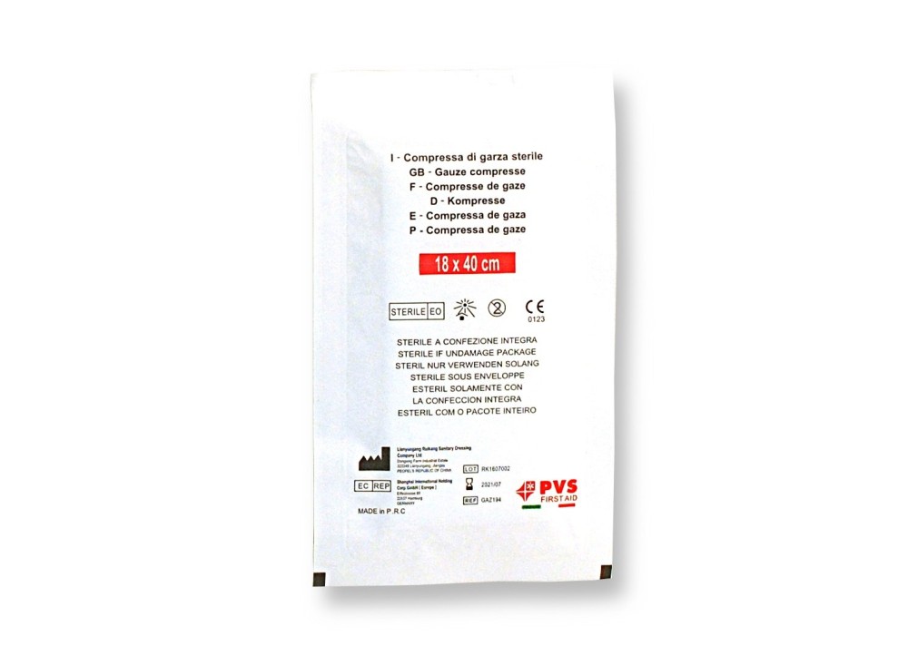 Astuccio da 12 Compresse di Garza Sterile, Diverse Misure