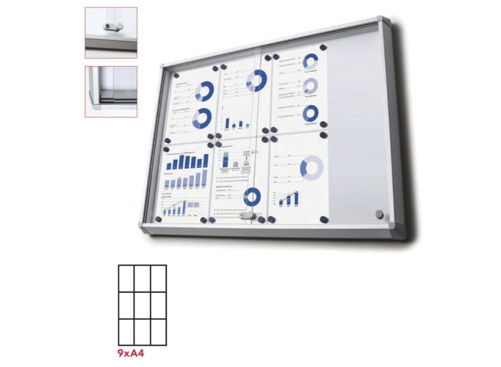 BACHECA X INTERNI MAGNETICA 9XA4 ANTE SCORR.