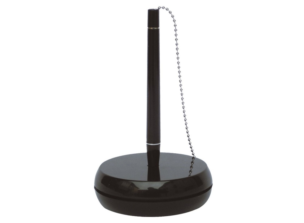 Base con Stiloforo, Portapenna Singolo, Colore Nero; Inchisotro Blu