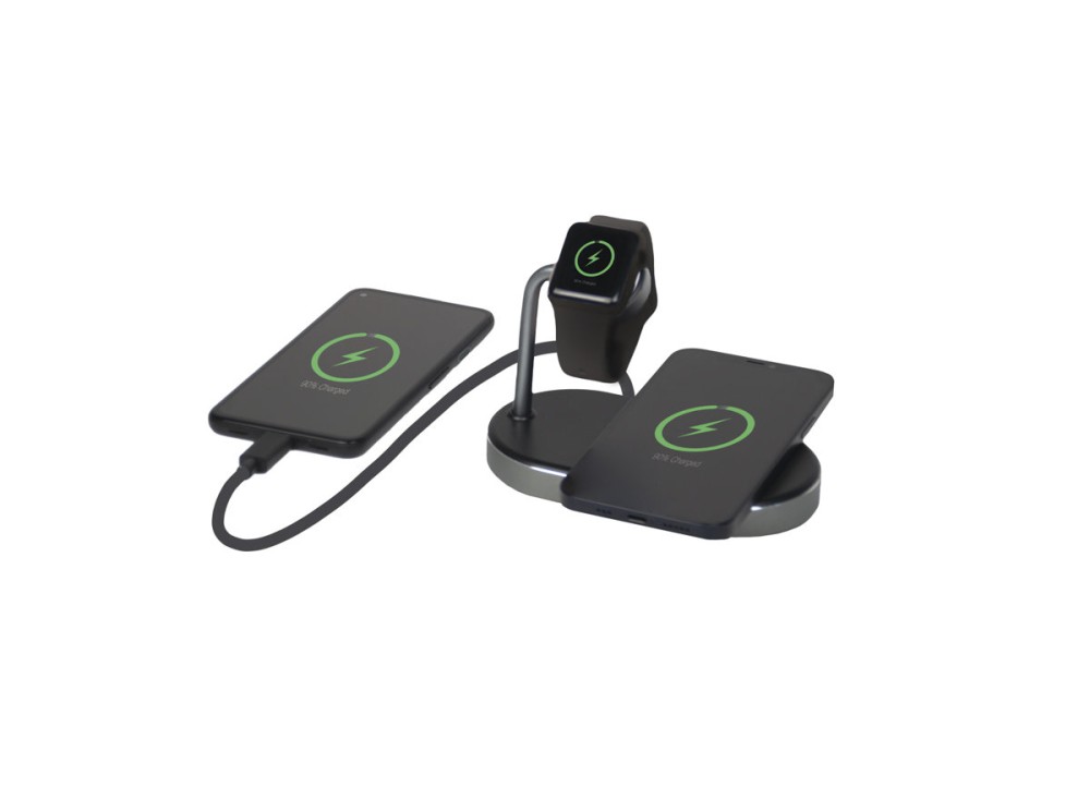 Base Ricarica Verbatim 3-in-1 QI-MFI-Wireless