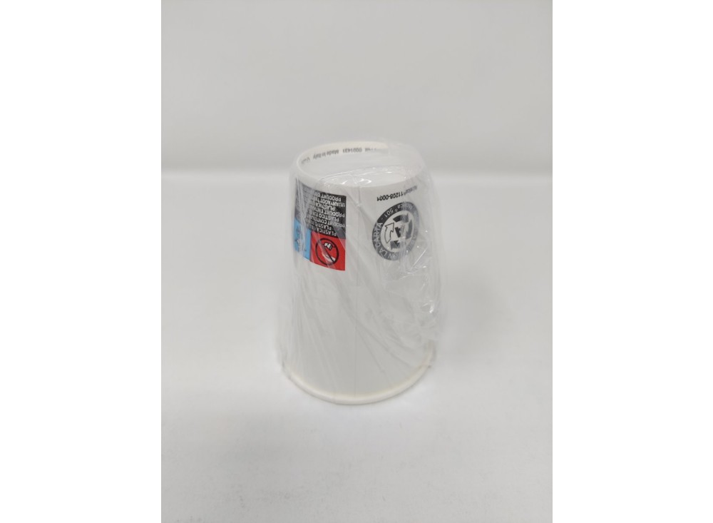 Bicchiere Carta Bianco 200 CC Imbustato Singolarmente CF 500