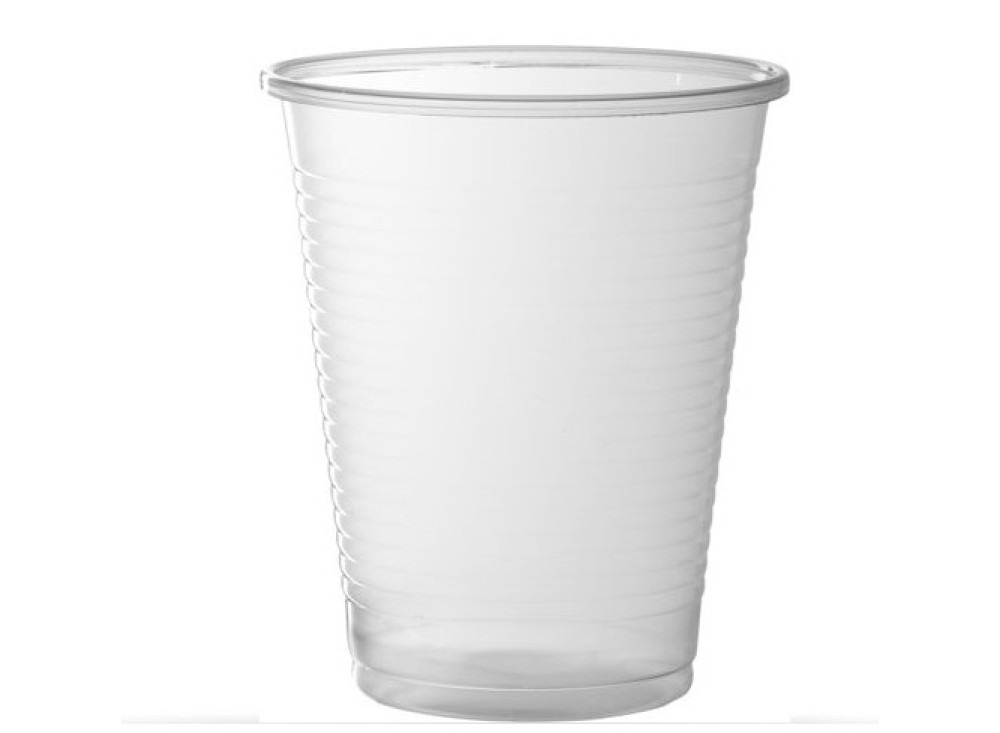 Bicchiere in Polistirene Trasparente, Riciclabile nella Plastica