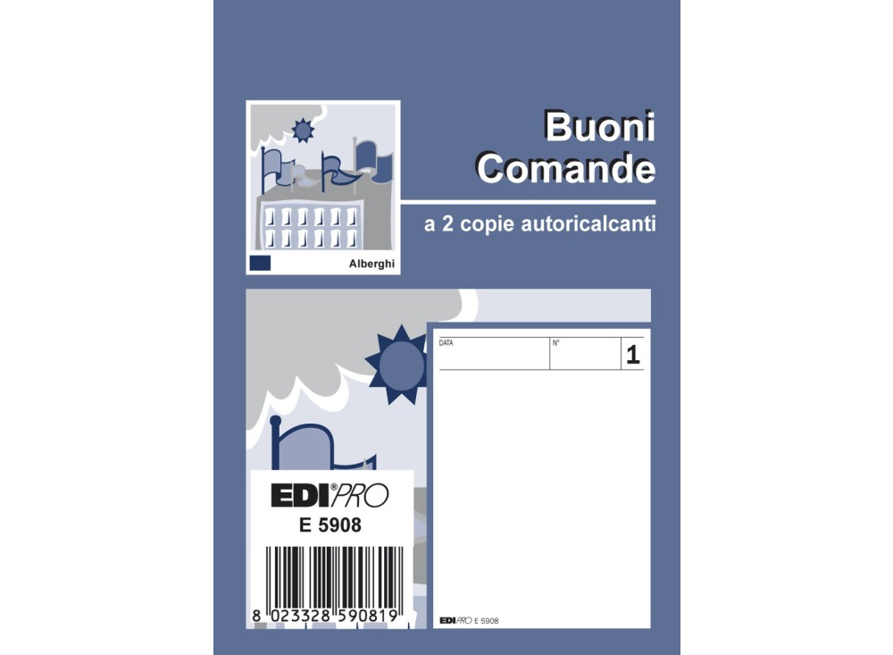 Blocco Buoni Comande, 25x2 Copie, Vari Formati