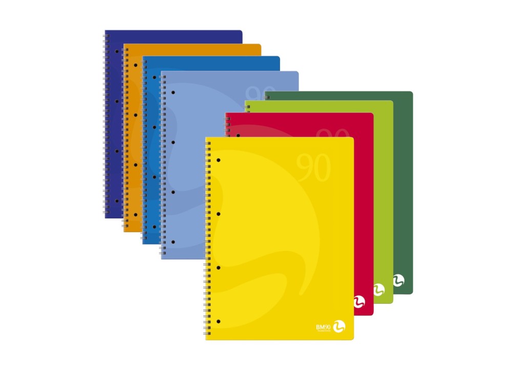 Blocco Color Spiralato per Appunti, 60 Fogli, 22,3x 29,7 cm.