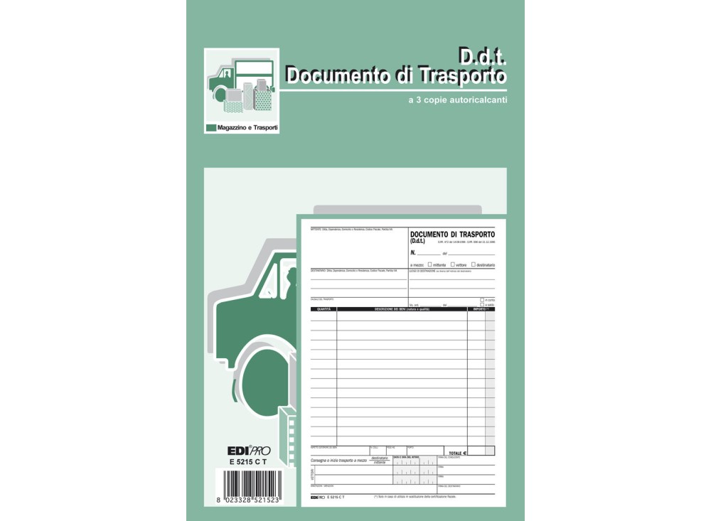 Blocco Documenti di Trasporto, cm. 15x23 0611007