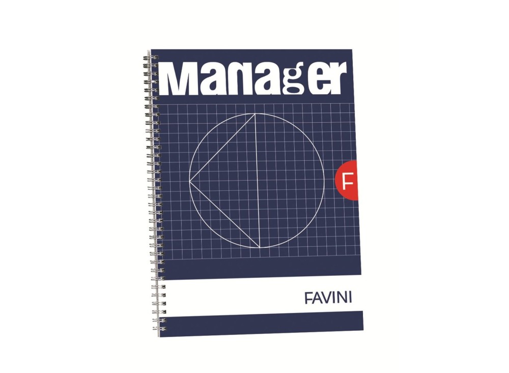 Blocco Manager, Varie Rilegature, a Quadri da 10 mm, A4, 80 Fogli