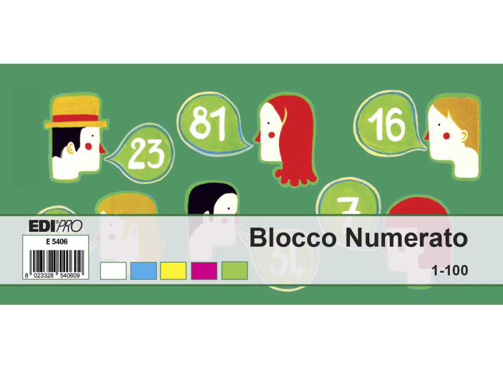 Blocco Numerato, 100 Fogli, 13 x 6 Cm 0611077