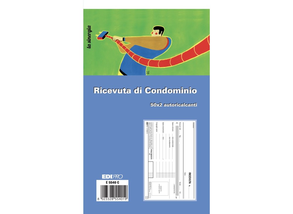 Blocco Ricevute di Condominio, 17x9,9 Cm, 50x2 Copie 0611081