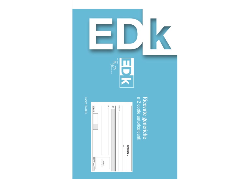 Blocco Ricevute Generiche, 17x9,9 cm, Carta Chimica, 50x2