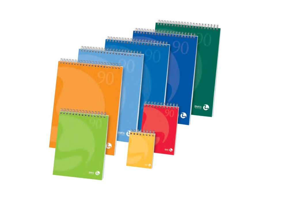 Blocco Spirale Color, a Quadri 5 mm, Vari Formati, 50 Fogli