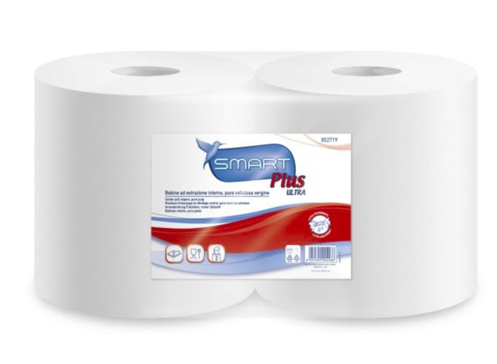 Bobina Smart Plus Ultra, 2 Rotoli, 100% Pura Cellulosa