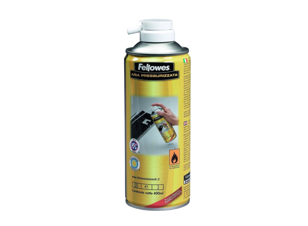 Bomboletta Aria Compressa Spray, Infiammabile, Pressurizzata, 400 ml.