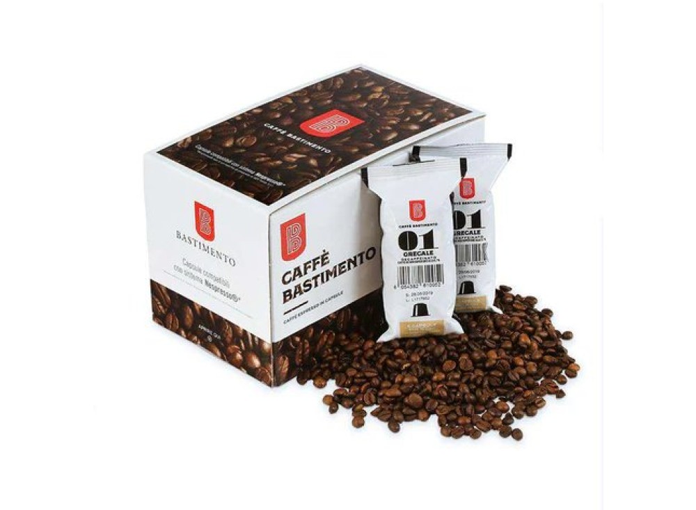 Box 50 Capsule Caffe' Bastimento, Disponibile in Diverse Varianti di Gusto