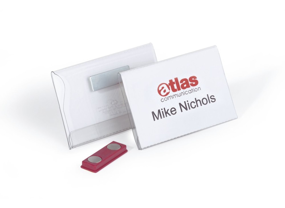 Busta Portanome, Trasparente, 9 x 5,4 mm,  25 Pezzi