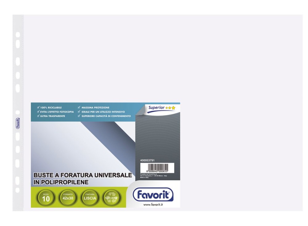 Buste A/3, con Perforazione Universale, Disponibile in Due Formati