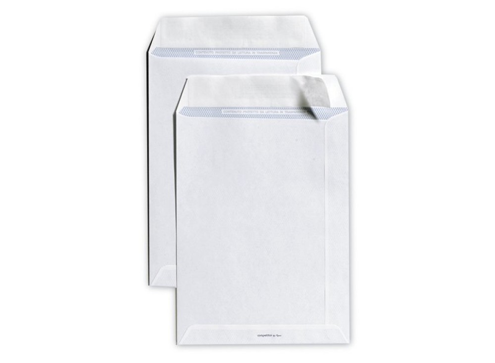 Buste a Sacco con Linguetta Chiudibile Adesiva, Disponibili in Diversi Formati e Confezionamenti