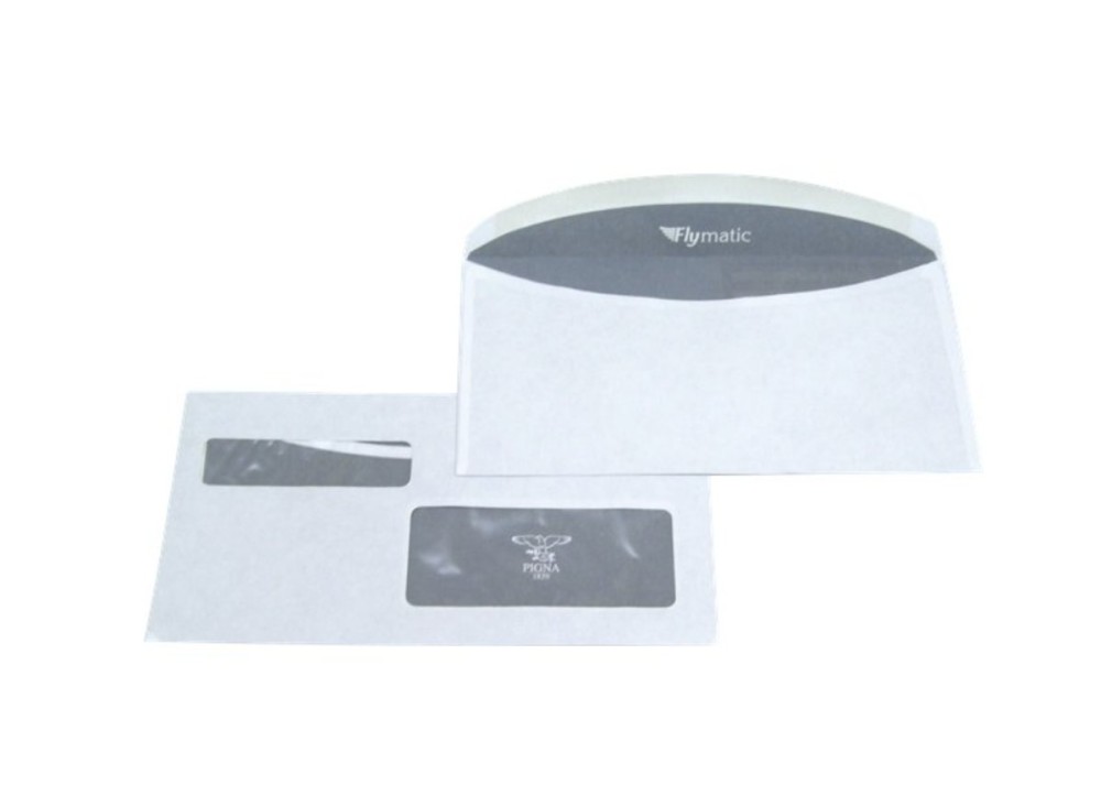 Buste Commerciali, 11x4,5 Cm, con 2 Finestre, 1000 Pezzi 0881057
