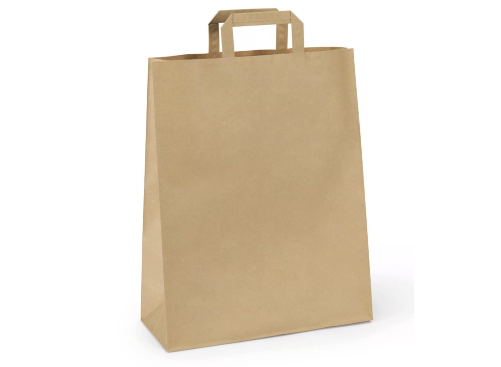 Buste in Carta Avana, con Maniglia Piatta, in Diversi Formati