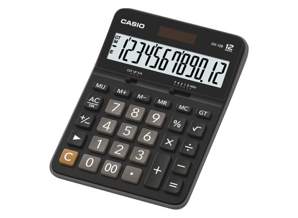 CALCOL.DA TAVOLA CASIO DX-12B NERA 12 CIFRE