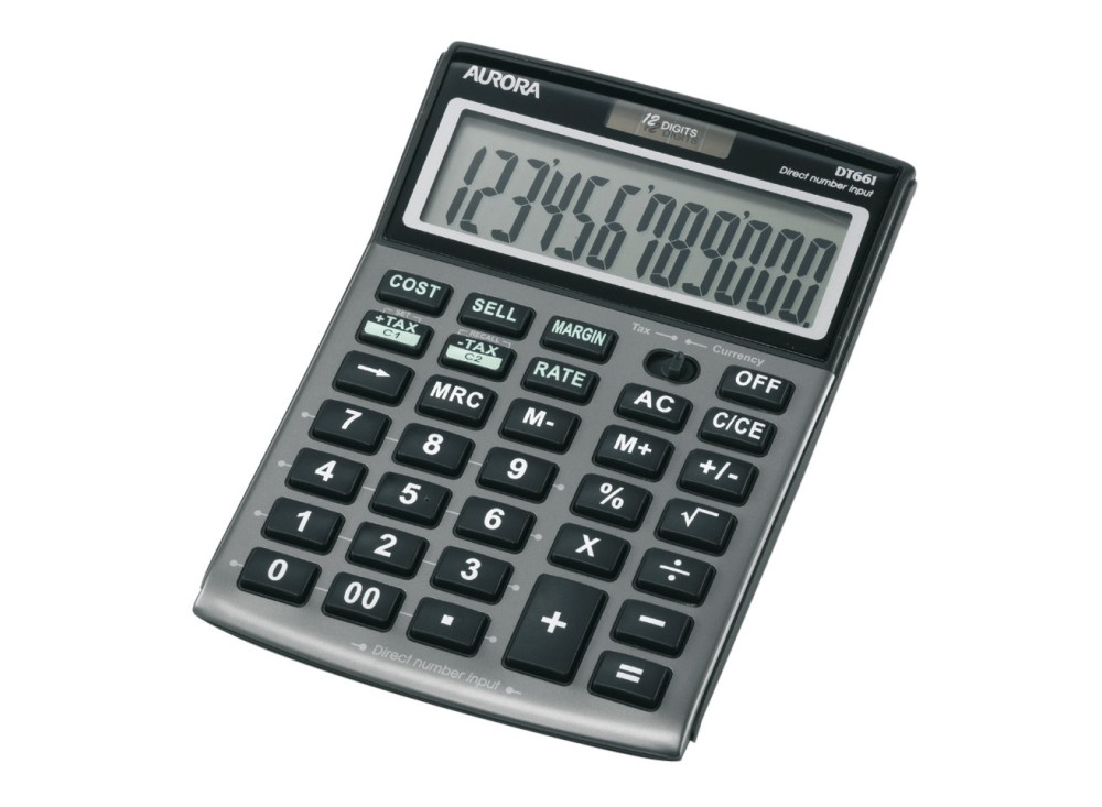 Calcolatrice DT661, da Tavolo, 12 Cifre, Varie Funzioni