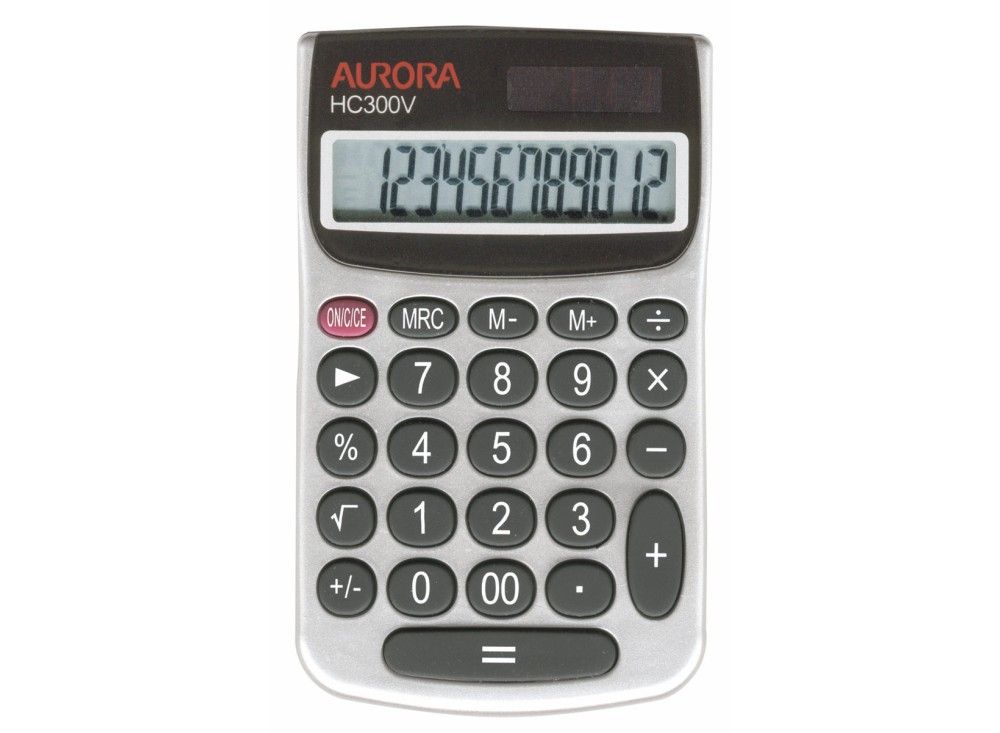 Calcolatrice HC 300V, Tascabile, 12 Cifre, Varie Funzioni