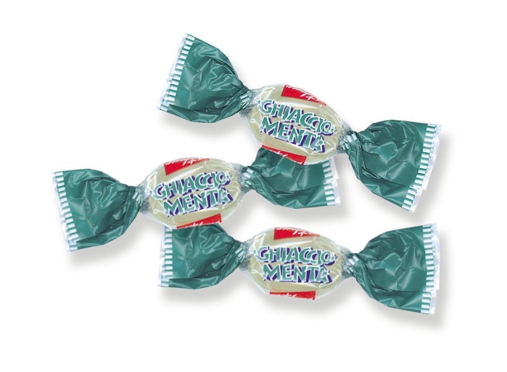 Caramella Dura Ripiena con Sciroppo al Mentolo e Eucaliptolo, Busta da Kg 1