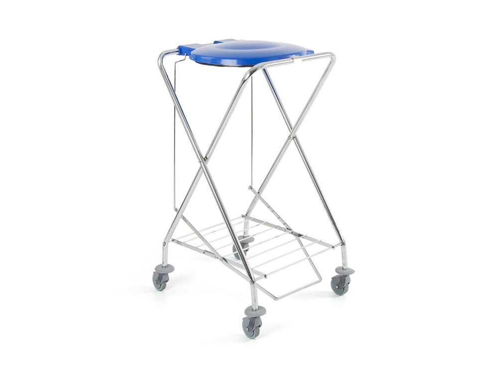 Carrello con Coperchio a Pedale, Dotato di 4 Ruote