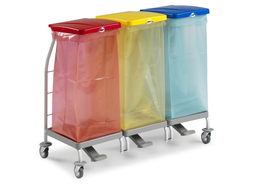 Carrello Dust 4165 con Pedale 3x70 Lt