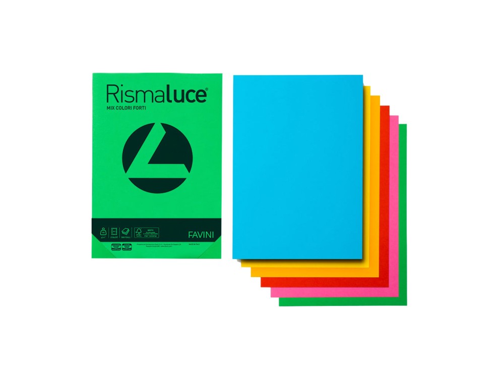 Carta Colorata Rismaluce per Fotocopie, Stampanti, 90 g