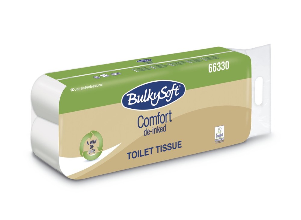 Carta Igienica 100% Riciclata Rigenerata, 10 Rotoli 0681001