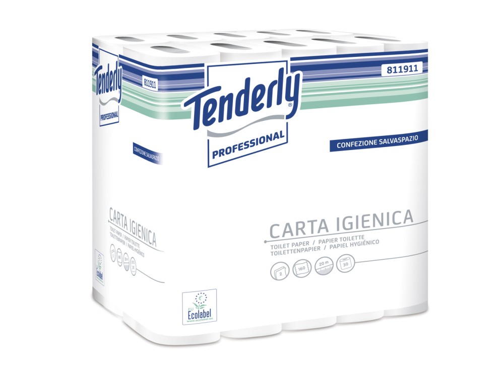 Carta Igienica Compatta, 100% Pura Cellulosa, 30 Rotoli