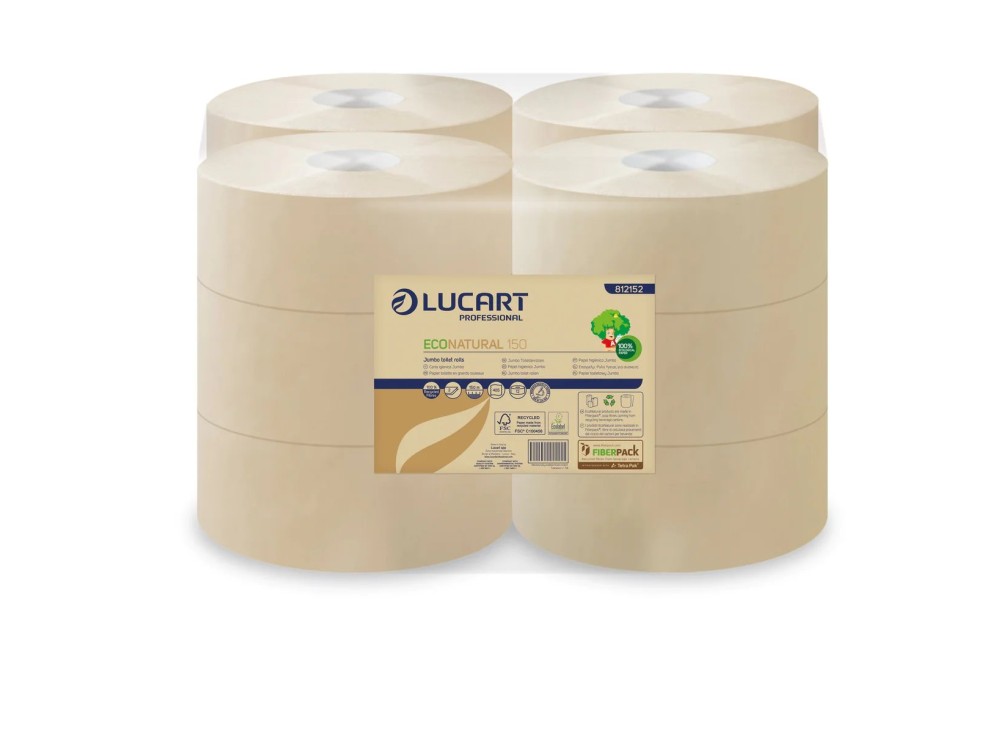 Carta Igienica EcoNatural Mini Jumbo, Rotolo da Metri 150