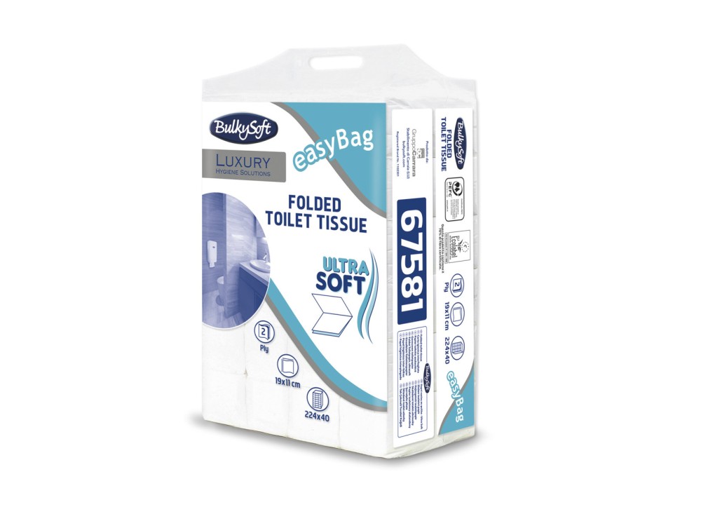 Carta Igienica Interfogliata Extra Lusso, 100% Pura Cellulosa