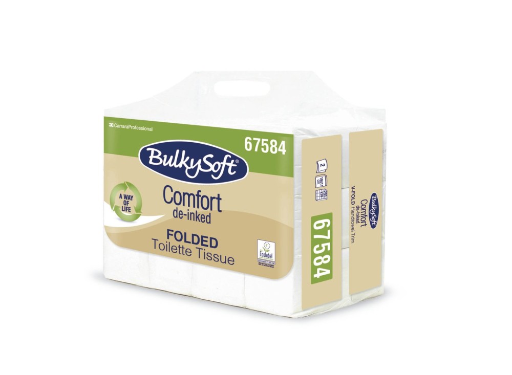 Carta Igienica Interfogliata Riciclata De-Inked in Confezione Easy Bag, 6.000 fogli