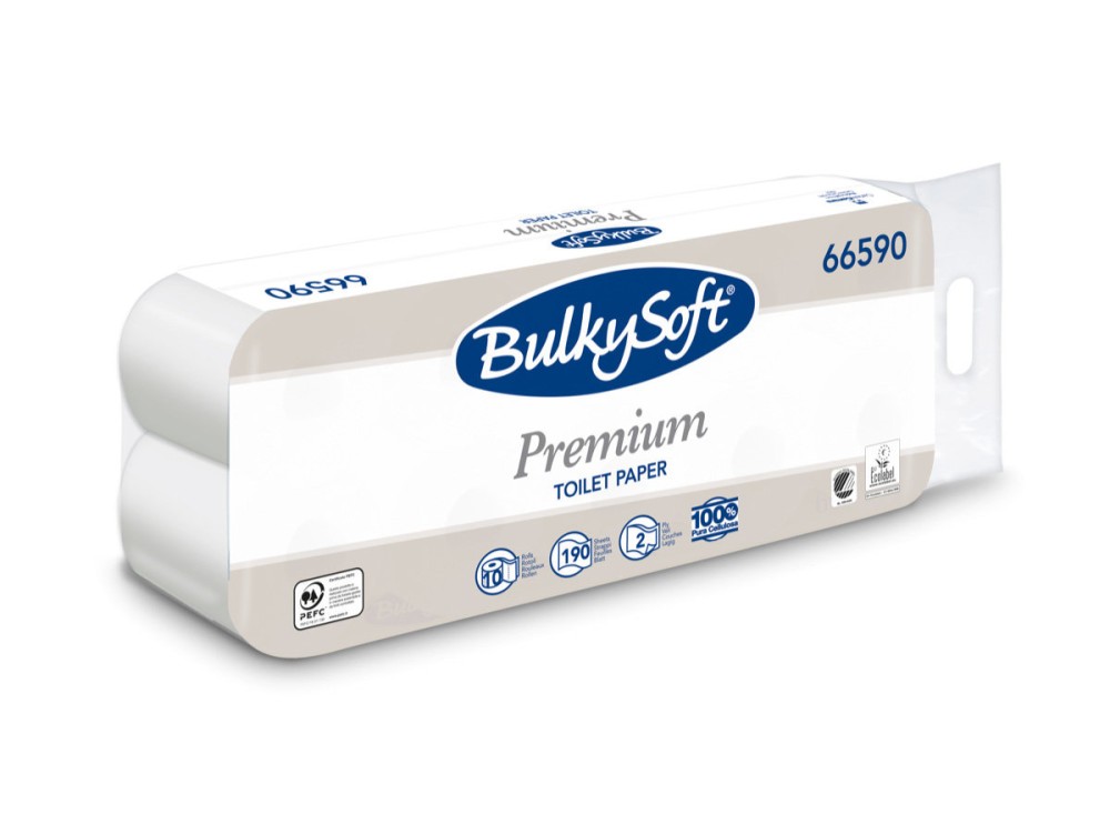 Carta Igienica Premium, 100% Pura Cellulosa, 10 Rotoli