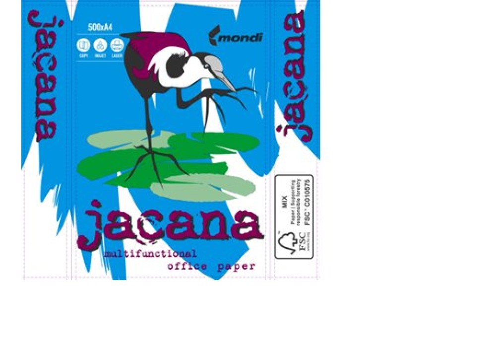 Carta Jacana, Realizzata con cellulosa di Eucalipto, per Fotocopiatricie e Stampanti, A4, 500 Fogli