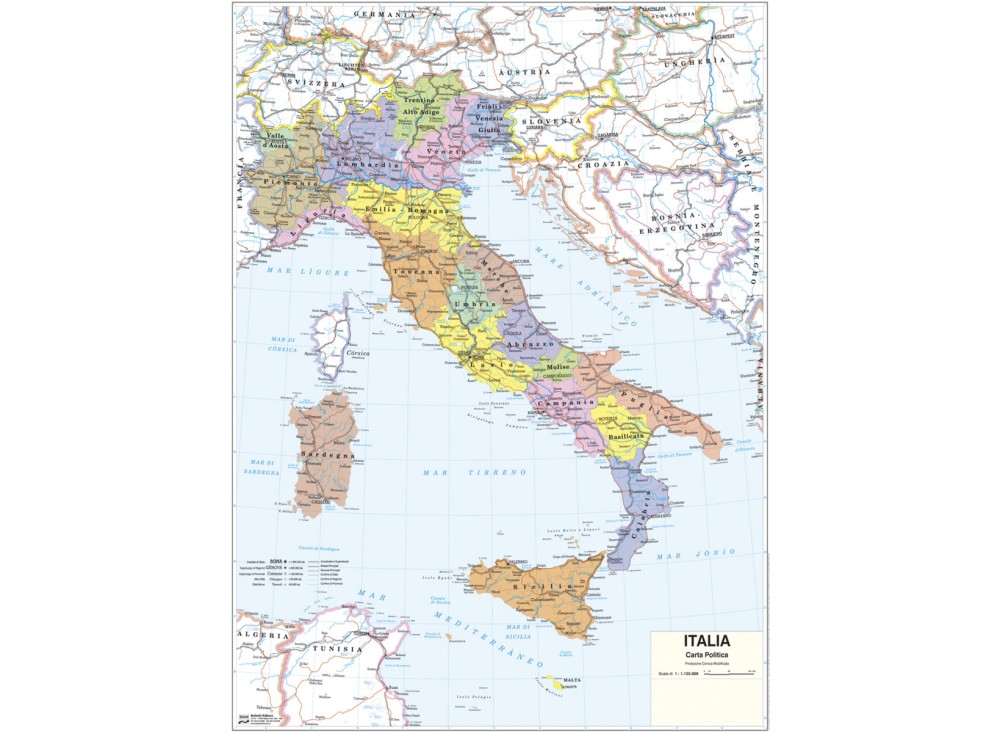 Carta Murale Scolastica, Italia