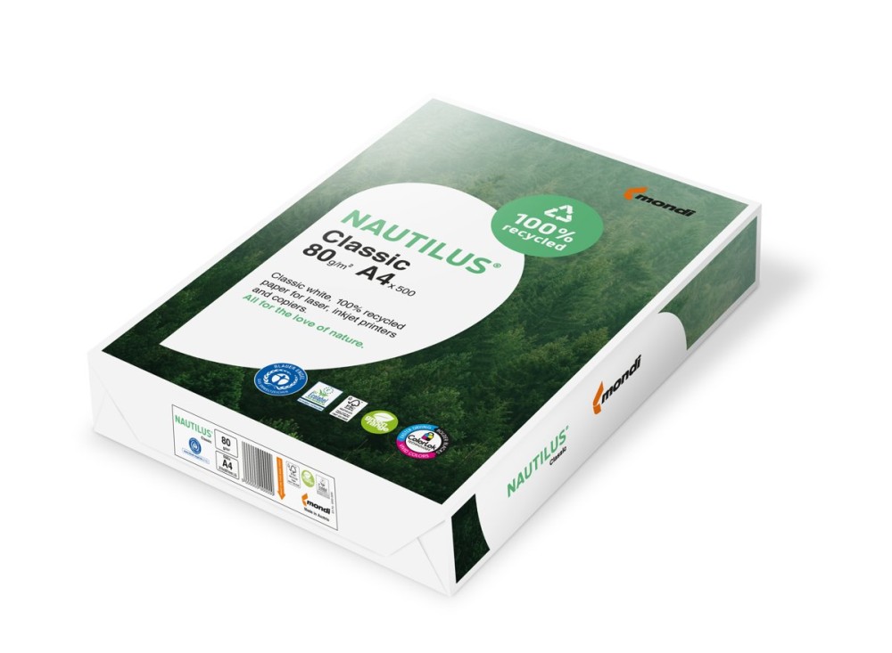 Carta Nautilus Classic per Fotocopie, Stampanti,A4, 80 g, 500 Fogli