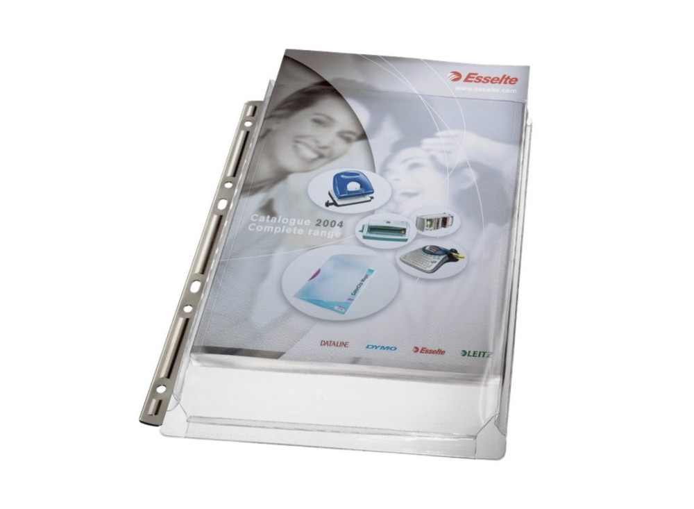 Cartella a Soffietto Extra Resistente, Trasparente, 22x30 cm, Confezione da 3 cartelle