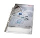 Cartella a Soffietto Extra Resistente, Trasparente, 22x30 cm, Confezione da 3 cartelle