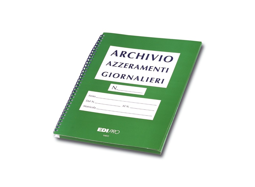 Cartella Azzeramenti di Cassa per Scontrini, 23x30 cm 0612000