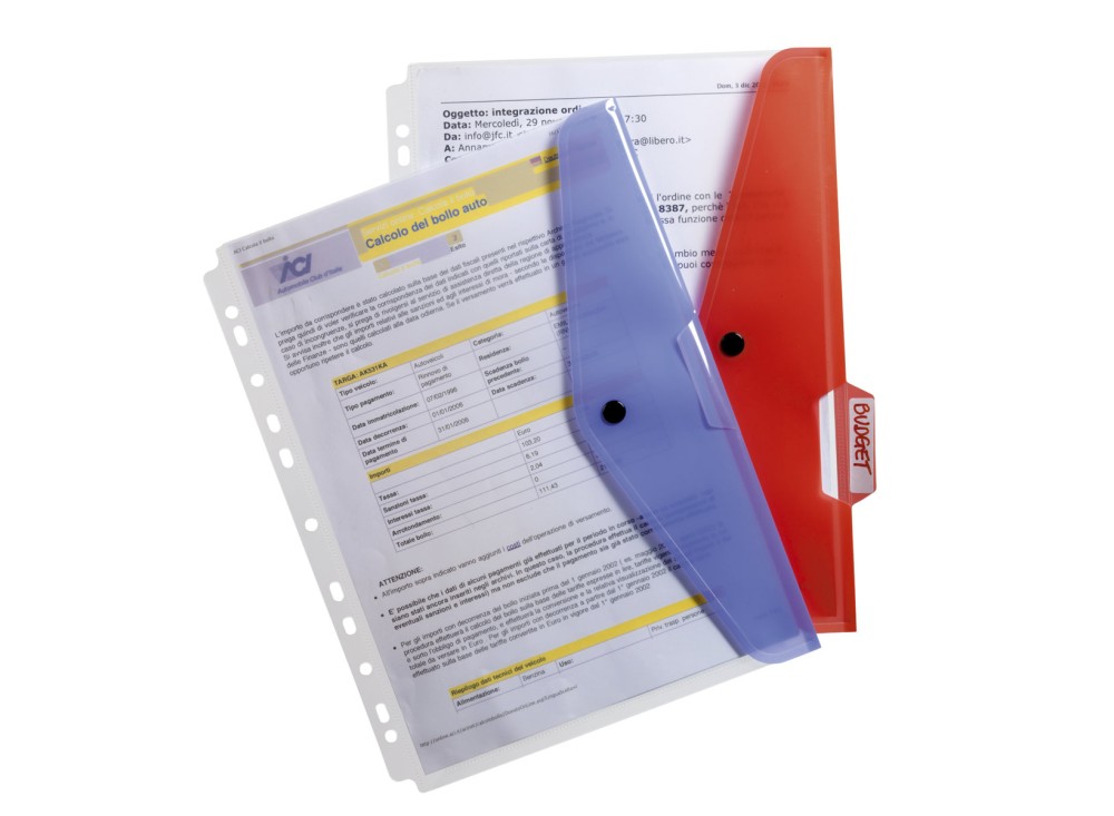 Cartella con Bottone e Index