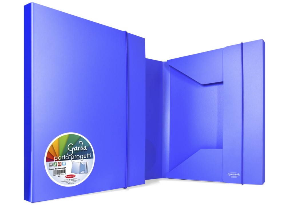 Cartella Garda a 3 Lembi con Elastico, in Polipropilene, Disponibile in vari colori e Vari Dorsi