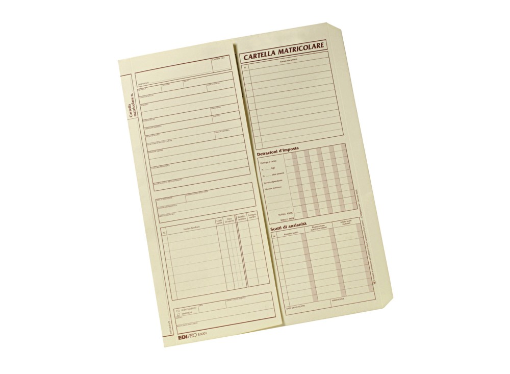 Cartella Matricolare a Busta, in Cartoncino, 23x32 Cm